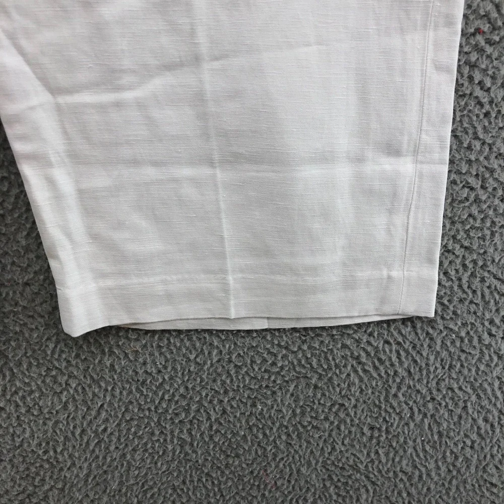 Wilfred Linen Pants Womens 6 Wide Leg High Rise White Classic Beach Resortwear